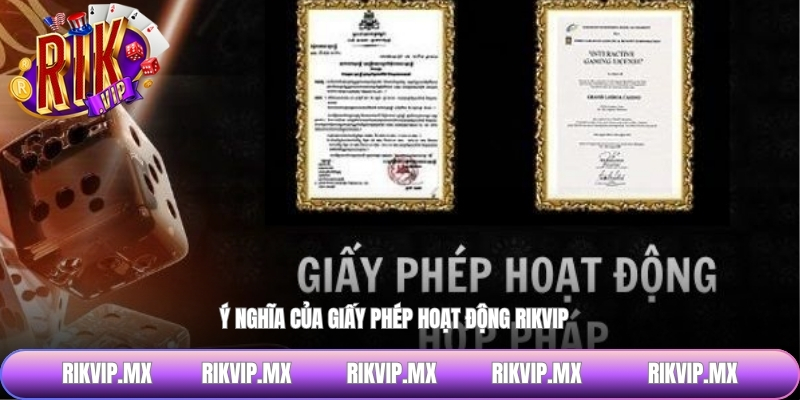 Ý nghĩa của giấy phép hoạt động RIKVIP